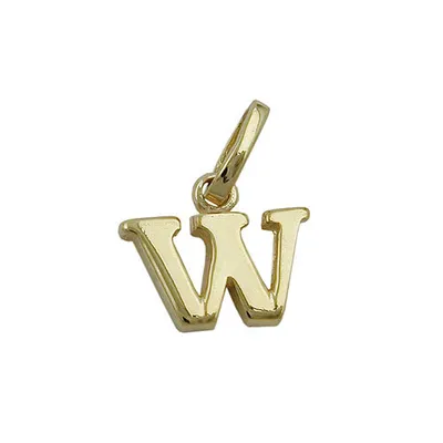Immagine prodotto di Ciondolo 8x9mm lettera W lucida ORO 9ct oro 8x9mm