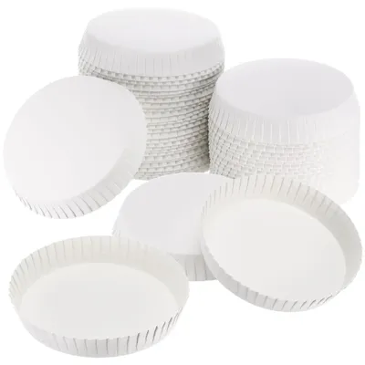 Papierdeckel für Becher, weiß, 100 Stück, 7,5 cm