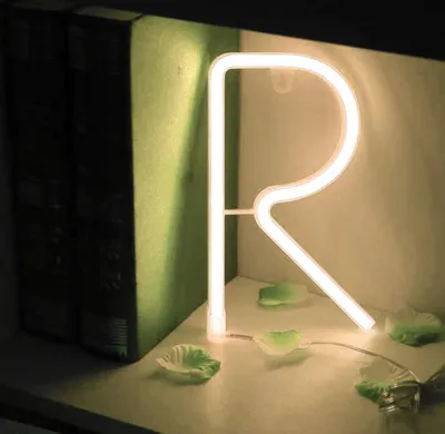 Produktbild von LED NEON Buchstaben - weißes kaltes Licht - R