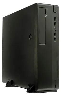 Zdjęcie produktu dla Obudowa komputerowa Micro ATX, czarna i szara, do biura