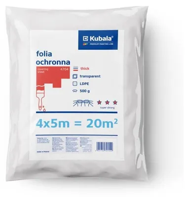 Productafbeelding van Afdekfolie Kubala LDPE-afdekfolie - transparant - 25 µm - 4 x 5 m
