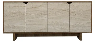 Produktbild von Holzsideboard "Istemi" – 180 x 40 x 81 cm – Travertin