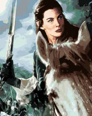 Image de Zuty - Peinture par numéros - ARWEN À CHEVAL (LE SEIGNEUR DES ANNEAUX), 40 x 50 cm, sans cadre et sans toile tendue
