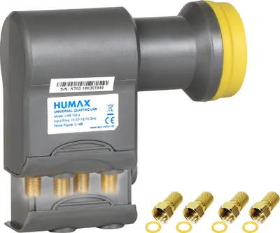 Produktbild von Humax Quattro Universal LNB für Multischalter, 4 F-Stecker, Wetterschutz
