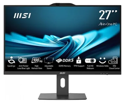 Produktbild von MSI Pro AP272P 14M-867XEU, 68,6 cm (27"), Full HD, Intel® Core™ i5, 16 GB, 512 GB, Schwarz