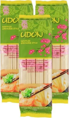 Produktbild von 3er-Pack Chunsi Udon Weizennudeln japanischer Art (3x 300g)
