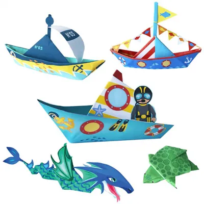 Immagine prodotto di Scatola Candiy Origami set artigianale animali marini - Giocattolo creativo