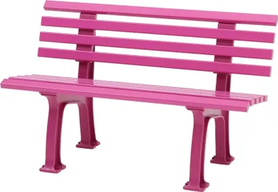 Produktbild von Gartenbank Antigua | 2-Sitzer | Flieder | HxBxT 74x120x54cm | Witterungs- & UV-beständiger Kunststoff | Parkbank Sitzbank Außenbereich Garten Balkon Terrasse