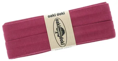 3m Oaki Doki Tricot de Luxe Jersey-Schrägband Einfassband elastisch merlot