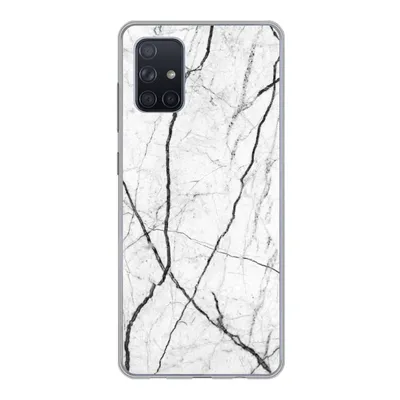 Produktbild von MuchoWow® Handyhülle Schutzhülle Hülle für Samsung Galaxy A51 5G Marmor - Schwarz - Weiß Silikon Softcase Handy Hülle - Abbildung