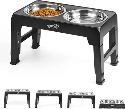 Produktbild von Famanu Futterstation für kleine Hunde und Katzen - Höhenverstellbar und rutschfest