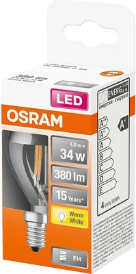 Image de Led Sphérique Clair Filament Argentée 4w E14 Chaud Boite De - Osram