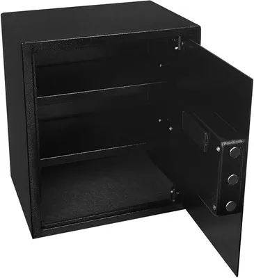Productafbeelding van 45 L Kluis voor thuisgebruik, brandwerend, inbouwkluis, elektronische kluis met wachtwoord, noodsleutel, vergrendeling, wandkluis met cijferslot, geschikt voor sieraden, geld en andere waardevolle spullen