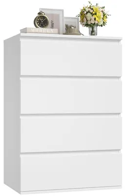 Produktbild von Kommode mit 4 Schubladen Weiß 60x40x80cm