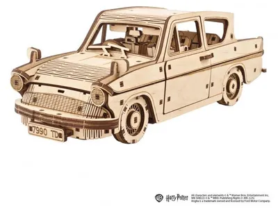 Obrázok produktu pre 3D puzzle, Lietajúci Ford Anglia, Ugears, drevo, 246 dielov