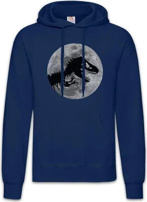 Produktbild von Urban Backwoods T-Rex Moon, Herren Hoodie, Farbe: Navy, Größe: M