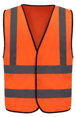 Immagine prodotto di Gilet di sicurezza, gilet ad alta visibilità con strisce riflettenti, colore arancione