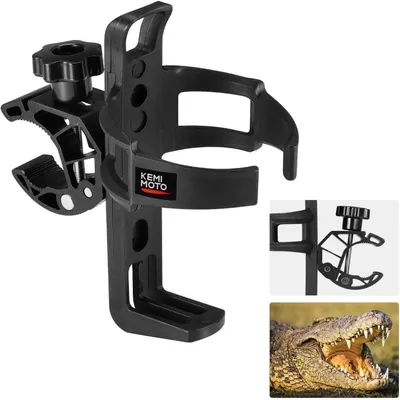 Immagine prodotto di Portabottiglie per bicicletta, confezione da 2, universali, con morsetto in metallo da 1,5 a 4 cm, adatti per biciclette, passeggini, mountain bike, sedie a rotelle, motociclette e imbarcazioni