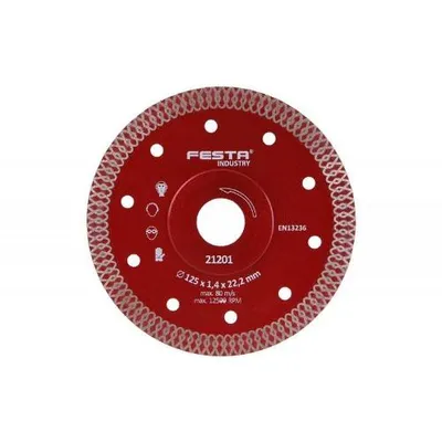 Zdjęcie produktu dla Tarcza diamentowa FESTA INDUSTRY Wymiar: 125 x 1,4 mm