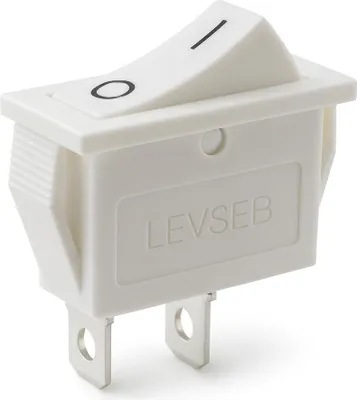 Immagine prodotto di Interruttore a bilanciere da incasso 2 pin 15 A 250 V bianco Snap-in 28x10 mm Foro di montaggio SPST ON/OFF