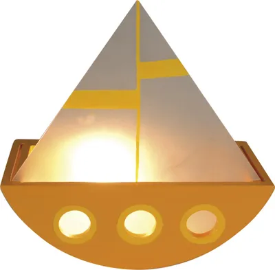 Produktbild von Näve Leuchten Kinderwandleuchte Kinderwandleuchte Wandleuchten - Kinderwandleuchte, Wandlampe aus Holz in gelb, 26 cm hoch, 26 x 12,5 cm, E14-Fassung