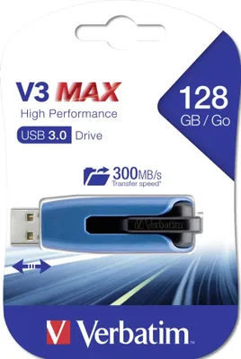 Produktbild von USB-Stick 128GB Verbatim 3.2 V3 Max Black/blue retail