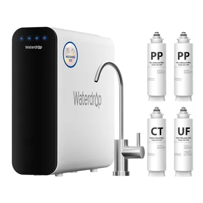 Obrázek produktu pro Systém filtrace vody Waterdrop TSU, instalovaný pod dřezem, včetně 1 sady náhradních filtrů (2 x TSPP, 1 x TSCT, 1 x TSUF)