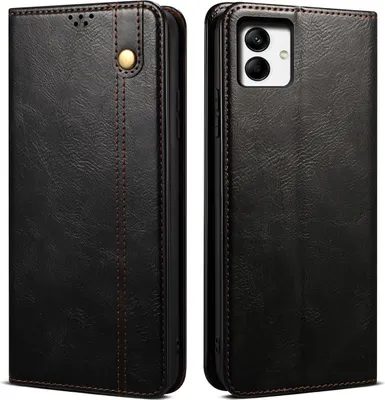 Image de Etui pour Samsung Galaxy A04 4G, étui en cuir avec fonction stand noir