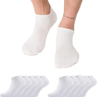 Produktbild von NUR DIE Herren Sneakersocken 10-Pack Bambus - weiß - Größe 39-42