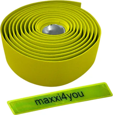 Produktbild von Velox MAXI CORK Tape Lenkerband Neongrün inkl. maxxi4you Reflexband