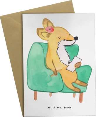 Produktbild von Mr. & Mrs. Panda Beileidskarte Therapeutin Herz - Weiß - Geschenk, weihnachtskarten, osterkarte, vatertagskarte, einladungskarten, Klappkarte, hochzeitskarten