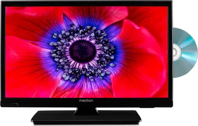 Produktbild von MEDION 47 cm (19 Zoll) HD Fernseher mit DVD-Player (perfekt für Camping Wohnmobil LKW Garten, 12V KFZ Car-Adapter, Triple Tuner Receiver, HDMI, USB, MD 819001)