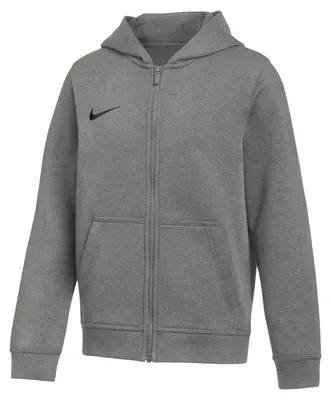 Produktbild von NIKE Park 26 Fleece-Fußball Hoodie Mit Durchgehendem Reißverschluss Für Ältere Kinder, Dk Grey Heather/Black, IB1232-063, XL – Größe 14-15 Jahre