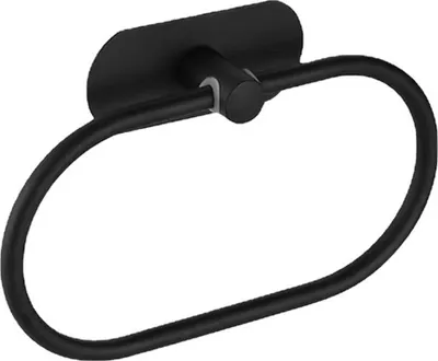 Produktbild von INF Badezimmer-Handtuchring, Handtuchhalter, Edelstahl Schwarz
