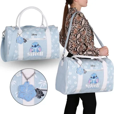 Produktbild von Disney Stitch Modrá cestovní taška pro MLÁDEŽ, cestovní taška, PŘÍRUČNÍ ZAVAZADLO do letadla 44x18x26cm
