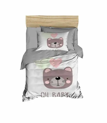 Productafbeelding van L'Essentiel Linge de Maison, PH1106, Babybedovertrekset, grijs, 100 x 150 cm