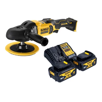 Produktbild von DeWalt DCM 849 M2 Akku Exzenter Poliermaschine 18 V 180 mm Brushless + 2x Akku 4,0 Ah + Ladegerät
