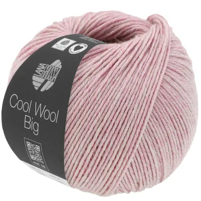 Produktbild von Lana Grossa COOL WOOL Big Mélange 50 g extrafeine Wolle in dezenten Mélange-Tönen 120 m Farbe 1602 - Rosa meliert