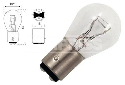 Produktbild von 1x CARPRISS 79780259 P21/5W Halogen Brems-/Schlusslicht Glühlampe 6W 24V