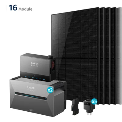 Produktbild von Anker Solix Power Dock Balkonkraftwerk 8000W mit Speicher – inkl. anker solix Solarbank 3 E2700 Pro x2