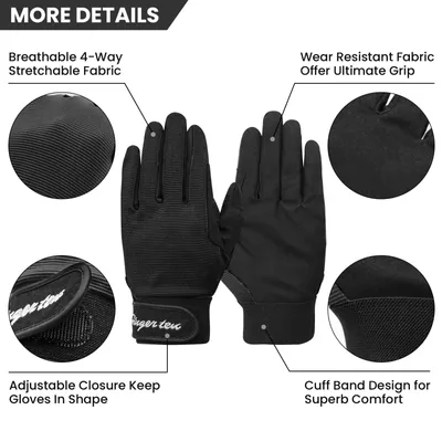 Imagen del producto de Guantes para montar a caballo, para niños y adolescentes, antideslizantes, transpirables, elásticos, para niños y niñas