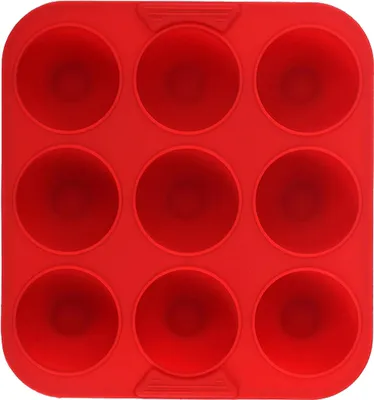 Produktbild von Silikon-Kuchenform mit 9 Löchern, lebensmittelecht, quadratisch, für Kuchen, Eiscreme, Gelee, antihaftbeschichtet, hochtemperaturbeständig, DIY-Backutensilien