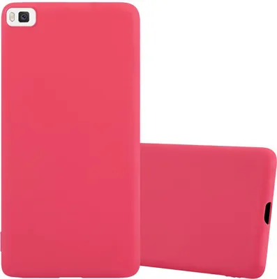 Produktbild von Cadorabo Hülle für Huawei P8 Schutzhülle in Rot Handyhülle TPU Silikon Etui Case Cover