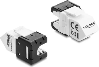 Obrázek produktu pro DeLOCK 90939, Plochý, Bílá, Černá, RJ-45, LSA, Samice, Samice