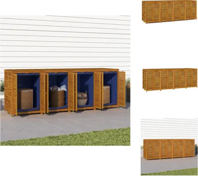 Immagine prodotto di vidaXL Cassetta da giardino 280x87x104 cm in legno massiccio di acacia - Cassette da giardino