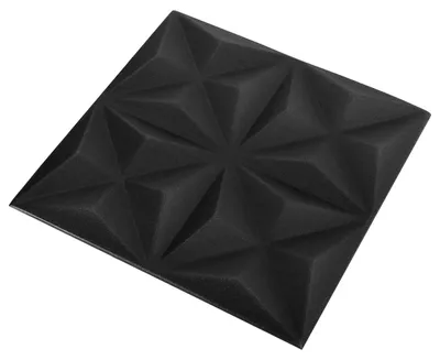Produktbild von Wandpaneele 48 pcs Origami Schwarz 50 x 50 cm XPS Schaum
