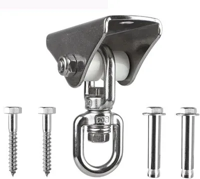 Image de Crochets pivotants en acier – Crochets robustes de 450 kg pour hamacs, accessoires de yoga et de barbecue