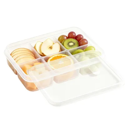 Produktbild von Transparente Lebensmittelaufbewahrungsbox mit 6 Fächern