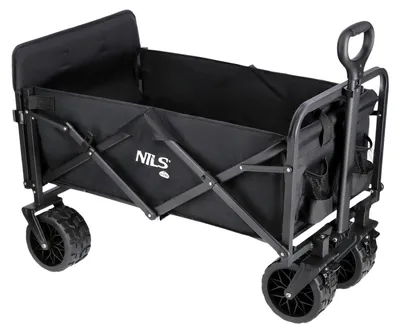Produktbild von Faltbarer Bollerwagen, Schwarz, 160L Fassungsvermögen