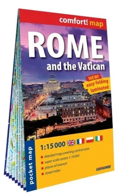 Obrázek produktu pro Rzym i Watykan (Rome and the Vatican) kieszonkowy laminowany plan miasta 1:15 000